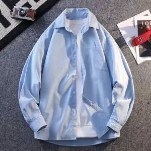 원더우면 남친 캐주얼 빅사이즈 봄가을 셔츠 패션 긴팔 솔리드 상의 OPH3