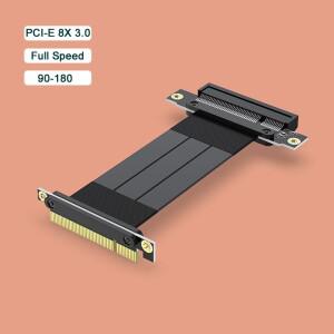 PCI Express 8X 어댑터 라이저 카드 90도 컨버터 (서버 섀시 컴퓨터용) 3.0 X8 TO 1X 180-90