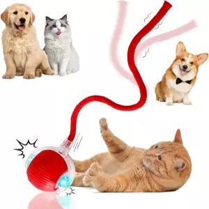 Guyugoey 인터랙티브 전동 자동 롤링 충전식 셀프 플레이 자극 장난감 지루한 실내 고양이를 위한 빠른