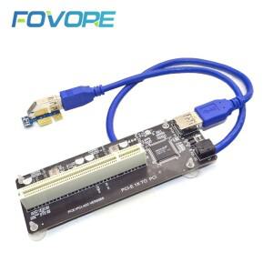 PCI E Express X1-PCI 라이저 카드 버스 고효율 어댑터 변환기 데스크탑 ASM1083 칩용 USB 3.0 케이블