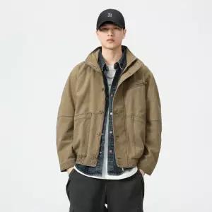 남친 데님 가을 빈티지 캐주얼 댄디한멋짐 청자켓 워싱 블루 루즈핏 긴팔 코트 OOTD3