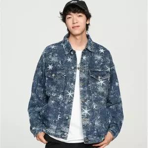 남성용 데님 청 댄디한멋짐 청자켓 봄가을 아우터 재킷 오버핏 칼라넥 카고 OOTD3