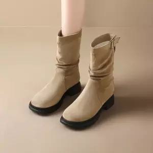 샤오원샵 여친 빈티지 가을 앵클부츠 키높이 워커힐 슬림핏 키작녀 워커 꾹3