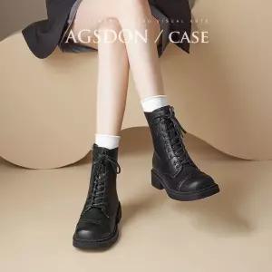 샤오원샵 스커트 블랙 여자 빈티지 키작녀 워커힐 워커 봄가을 통굽 라이더 앵클부츠에 꾹3