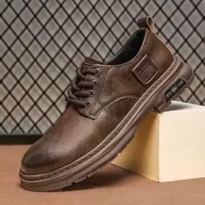 샤오원샵 여사친 캐주얼 가을 빈티지 가죽 워커힐 앵클워커 아웃도어 키작녀 꾹3