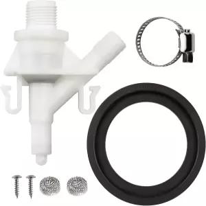 Funmit 업그레이드된 1팩 38511641 RV 화장실 물 밸브 키트는 도메틱 300 310 320 시리즈와 호환되며