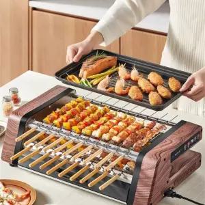 가정용 캠핑 회전 양꼬치 그릴 고기 전기 자동 바베큐