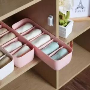 [생활] 정리 핑크 수납함 박스 색상 속옷 칸막이 수납박스 5칸