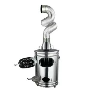 스텐 화목난로 캠핑 소각로 소각통 난로 화로대 접이식 소형 야외 연통 드럼통 스토브 화로