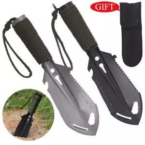 휴대용 캠핑 엔지니어 삽 야외 스테인레스 스틸 다기능 도구 작은 손 필드 생존 긴급