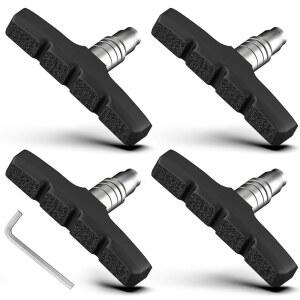 FJCTER 자전거 브레이크 패드, 70mm 범용 V 앨런 렌치가 장착된 4PCS 산악 크루저 로드 BMX 하이브리드 접이식 자전거와 호환, 교체