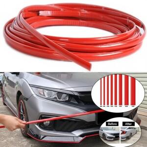 빨간색 자동차 범퍼 가드 3M5M 자가 접착식 PVC 스트립 스크래치 방지 차량 액세서리