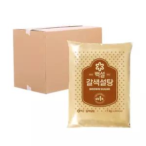 [박스] CJ 갈색설탕 1kg 16입