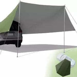 LHCDQSKCW SUV 테일게이트 차양 14x16FT - 방수 차량 캠핑 타프 트럭 텐트 선 쉘터 오버랜딩을 위한 야외