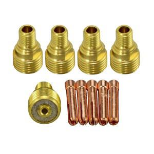 [미국배송] 리버웰드 TIG 가스 렌즈 콜렛 본체 45V44 13N23 3/32인치 및 2.4MM 모듬 사이즈 키트 핏 SR DB PTA WP 9 20 25 용접 토치 10개