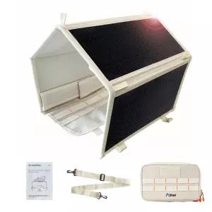 리텔리 24W 휴대용 태양광 패널 충전기 캠핑 하이킹 및 창문용 접이식 미니 IP54 방수 듀얼 USB-C/USB-A