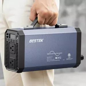 BESTEK 퓨어 사인파 파워 인버터 - 1000W 자동차 DC 12V 110V AC 4.8A 듀얼 USB 충전 포트가 있는 충전기