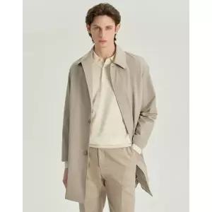 닥스 DAKS 26SS 베이지 하우스체크 안감 세미 오버핏 트렌치코트 DMTR6A033I2 490583