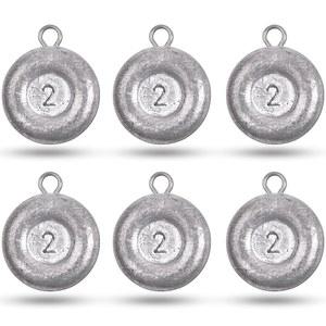 디스크 싱커 낚시 무게 코인 소금물 서핑 고양이 장비 태클, 표류 트롤링 바닥 1온스 2온스 3온스 4온스 5온스 6온스 8온스