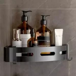 무타공선반 화장실 코너선반 블랙 후크 걸이 욕실 무타공