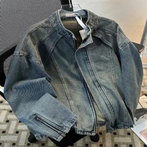 데님 바시티 자켓 청자켓 남성 잠바 재킷 스타디움 블루종