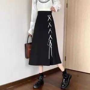 여친 스커트 봄 빅사이즈 스트랩 슬림핏 A라인 정장 배라인 원픽1