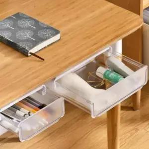 [문구/오피스] 대형 책상 밑 붙이는 부착식 히든 슬라이딩 데스크 서랍
