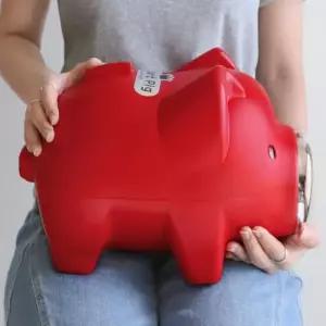 [문구/오피스] 복을부르는 개업선물 빨간 돼지저금통 판촉 왕대