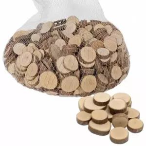 [문구/오피스] 글로벌이지 부자재 천연나무 조각 원형 소 500g 500개입