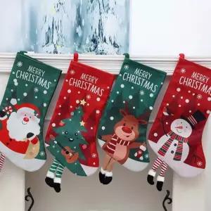 은창]롱롱 다리 크리스마스 양말 장식 주머니 성탄절 트리 포장 선물 소품 양말주머니