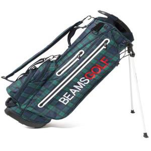 (빔 스 골프) BEAMS GOLF 가방 캐디 백 NEW 스탠드 캐디 백 블랙 워치 맨즈 B W -