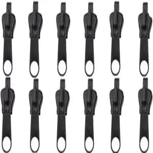 Czhotg 12팩 유니버설 지퍼 수리 키트 - 재킷 가방 및 아웃도어 장비용 스테인리스 스틸 교체 슬라이더