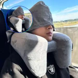 쌍문상회 여행용품 에어목쿠션 휴대용 기내용 차량용 목베개 H형