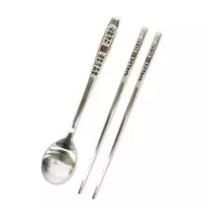 [셀러에이드]수저세트 스텐 티타늄 젓가락 숟가락 세트 훈민정음1P