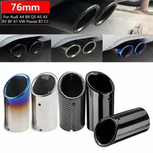 스테인리스 스틸 자동차 배기 파이프 머플러 팁 테일파이프 아우디 A4 B8 Q5 A5 A3 8V 8P A1 폭스바겐