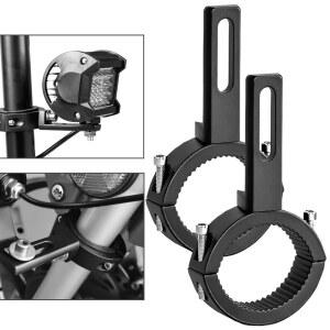 라이트 바 장착 브래킷 안개등 클램프 보조 포크 튜브 오토바이 자전거 스쿠터 산악 ATV UTV용