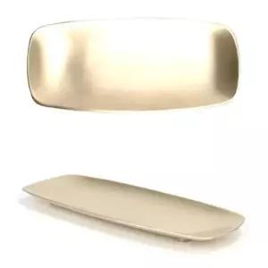 긴사각접시 직사각 유기접시 플레이팅 튀김접시 마카롱접시 6호