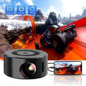 동일한 화면에 동시에 프로젝션할 수 있는 Android iOS 휴대폰에 적합한 휴대용 미니 사이즈 홈 프로젝터입