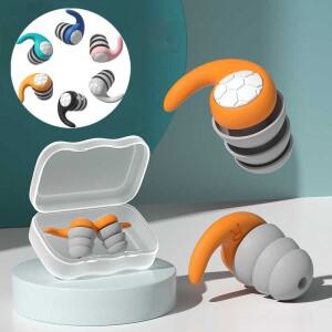 수면 소음 차단 귀마개  실리콘 방음 보조 비행기 여행 방지 반복 가능