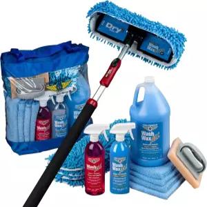 에어로 코스메틱 워터리스 RV 항공기 보트 워시 왁스 걸레 키트 디럭스 폴 3피트 9인치~9피트 사다리 필요