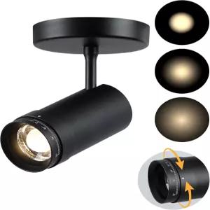 Opulux 9W LED 줌 가능 천장 스포트라이트 디밍 조절 빔 각도 10-55 스위블 CRI 97 매트 화이트 알루미늄