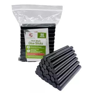 ETOHUIECH 50팩 블랙 핫멜트 스틱 모든 온도 범위의 건에 적합하며 DIY 공예 헤어 익스텐션 방화 코팅