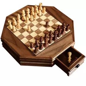 휴대용 체스판 원목 체스판 캠핑 보드게임 여행 캠핑용