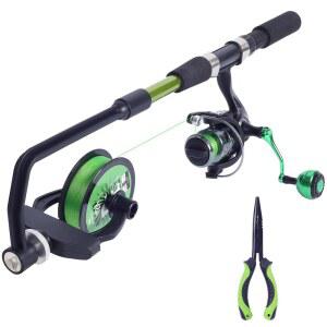 낚싯줄 스풀러, 노 라인 트위스트, 조절 가능한 와인더, 회전 및 주조용 휴대용, 낚싯대가 있는 트롤링