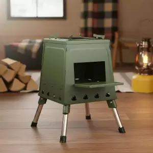 접이식 캠핑 화목난로 26x34cm 고효율 불멍 장작 화로대 캠프용