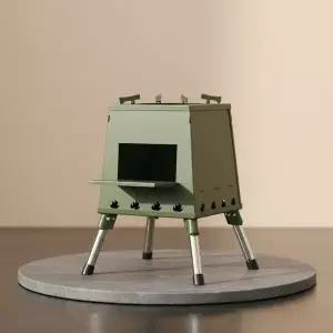 캠핑용 접이식 화목난로 35x47cm 고효율 우드스토브 불멍 화로대