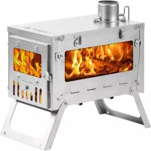 포몰리 캠핑 우드 스토브 티타늄 하이킹 요리 난방을 위한 Ti Mini 0.6 휴대용 경량 핫 텐트 파이프