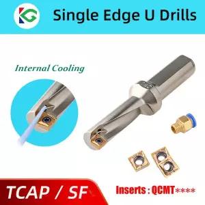 호환  SF TCAP 단일 에지 U 드릴인서트 포함 QCMT 2.25D 2.5D 3.25D 드릴링 터닝 보링 및 기타 통합 다기능