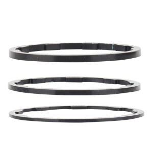 Haosie 3pcs 바이크 카세트 스페이서, 헤드셋 와셔, 브래킷 액슬 3 사이즈 1mm 1.5mm 2mm 알루미늄 합금 플라이휠 허브 스페이서 하단 와셔 개스킷