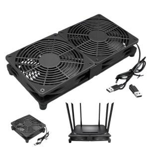 120mm 팬 라우터 냉각 DIY PC 쿨러 TV 박스 무선 조용한 DC 5V USB 전원 12CM W/나사 보호 네트